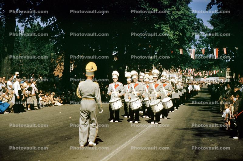 Drum Corps, Marching Band, 1950s, Erie County