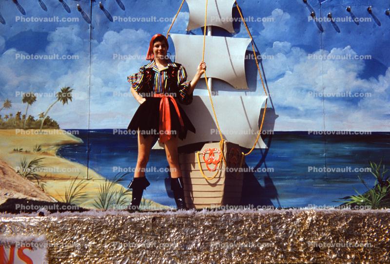 Female Pirate, Festival of States, Saint Petersburg, Florida, 1950s