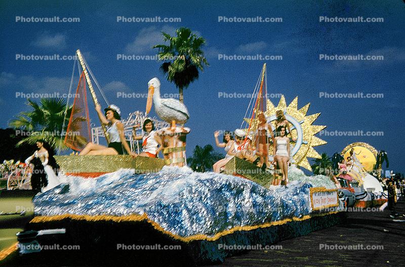 Pelican, Boat, Seas, Festival of States, Saint Petersburg, Florida, 1950s