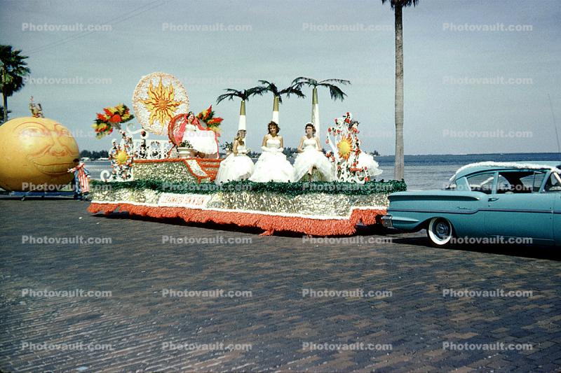 Clearwater, car, automobile, vehicle, Fun N' Sun, Festival of States, Saint Petersburg, Florida, 1950s