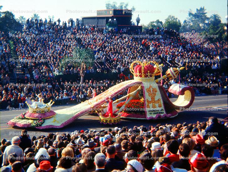 Occidental Life of California, Crown, King, Queen, Rose Parade, January 1968, 1960s