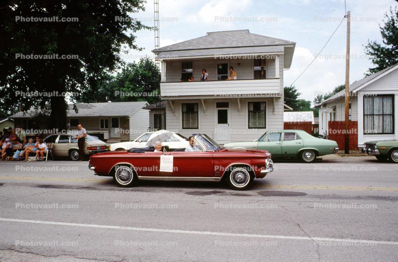 Chevy Corvair, Cabriolet, Sulfer Springs Sesquicentennial Parade, Tiro-Auburn, Ohio, July 1983, 1980s