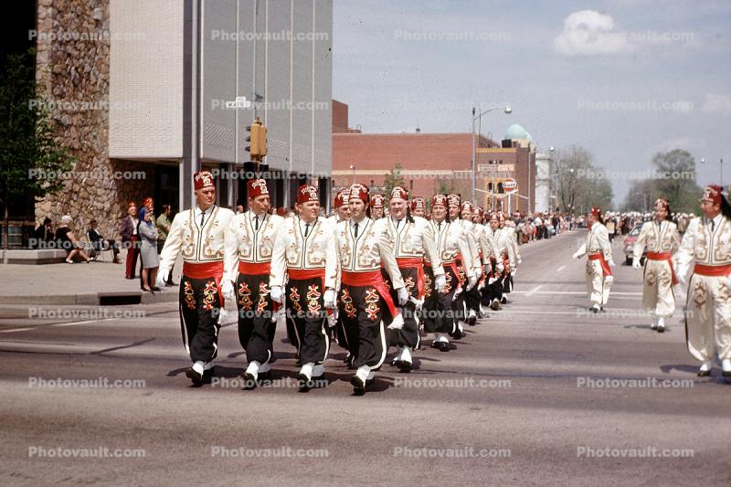 Shriners in a Parade, men, costumes