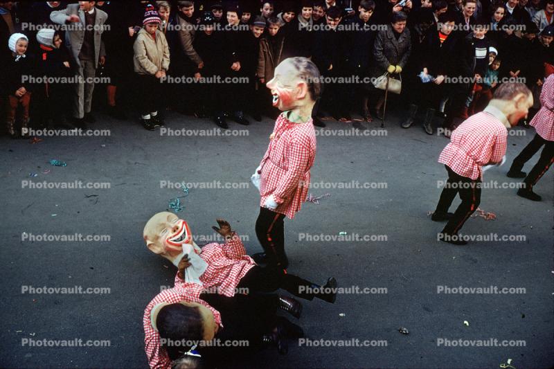 Laughing Fools, spectators, Fasnet, Parade, Carnival, Schramberg, Baden-Wurttemberg, Germany, Black Forest, People, Crowds, crowded