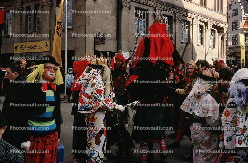 Fasnet, Parade, Carnival, Schramberg, Baden-Wurttemberg, Germany, Black Forest, People, Crowds, crowded, spectators
