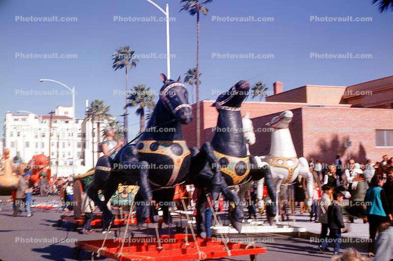Horses, Balloon Festival Southwest USA, January 1965, 1960s, (does anyone know where this is?  perhaps El Paso Texas)