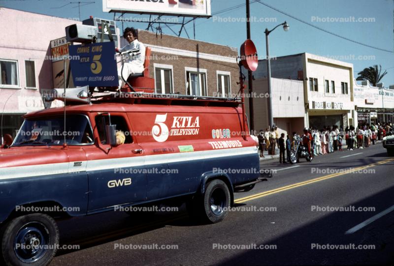 Channel Five, KTLA, Mobile Television Truck, GWB, April 1971, 1970s