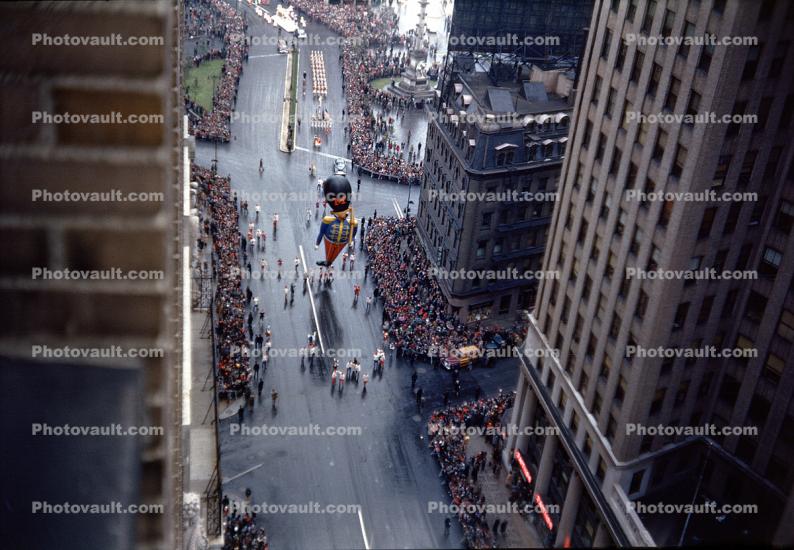 Tin Soldier Balloon, People, Crowds, Macy's Thanksgiving Day Parade, 1949