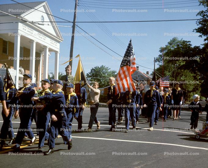 Boy Scouts, Memorial Day Parade, Bernardsville, 1950s
