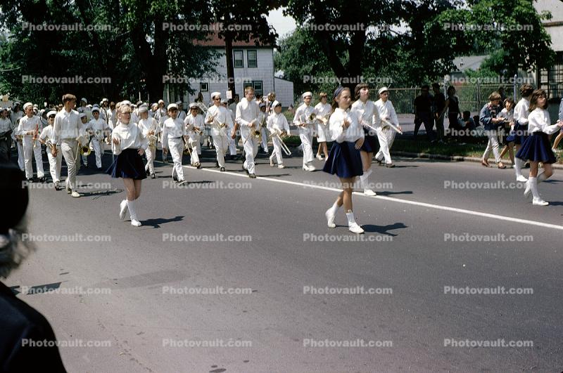Marching Band, Baton Twirlers, June 1965, 1960s