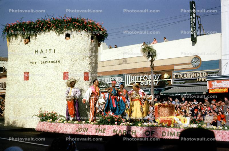 Haiti Float, March of Dimes, 1954, 1950s