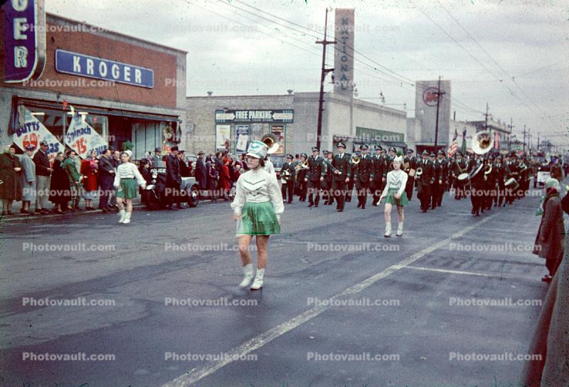 Marching Band, Kroger Dept Store, Easter Day Parade, 1952, 1950s