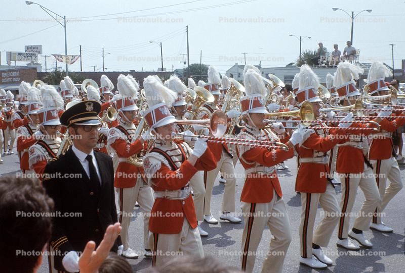 Trombones in a Marching Band, 1960s
