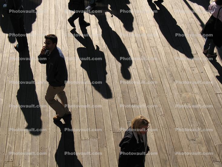 People Shadow, crowded, Fishermans Wharf