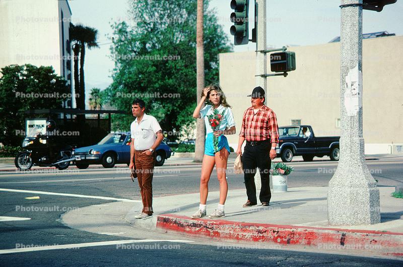 Girl, Corner, Woman, Female, Selling Roses, Street Vendor, Man, Male