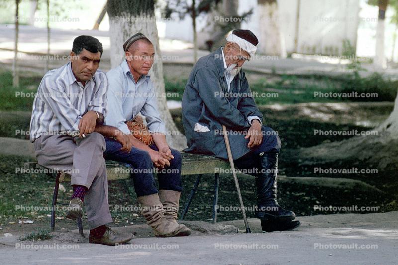 Men on a bench