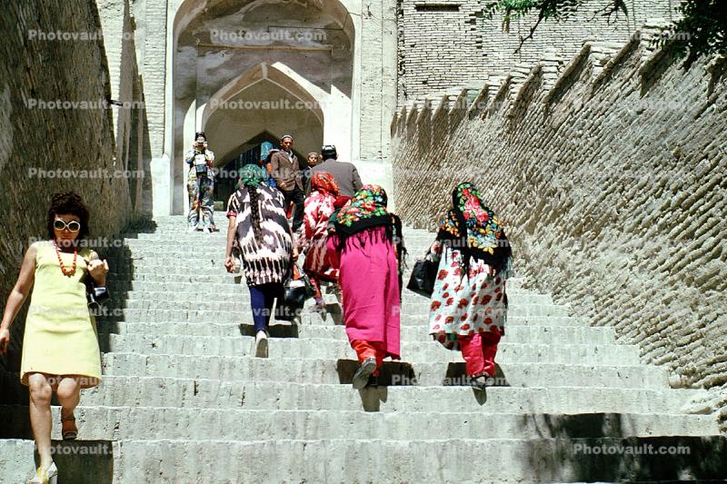 Women Walking Up the Steps, Stairs