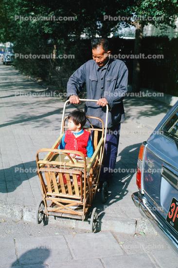 Man, Boy, Stroller, pram, pushcart, infant