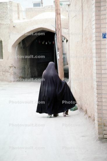 Woman walking, hajib, hadjib, Iran