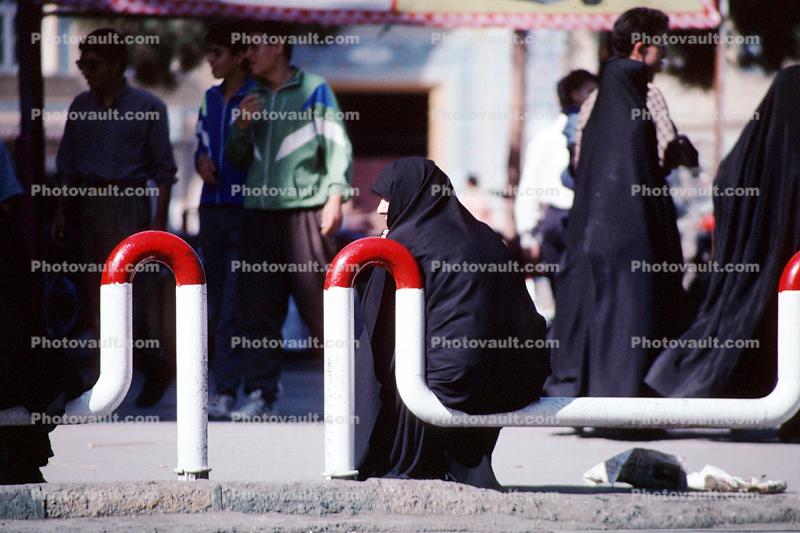 Women, burka, burqa, Qom, Iran