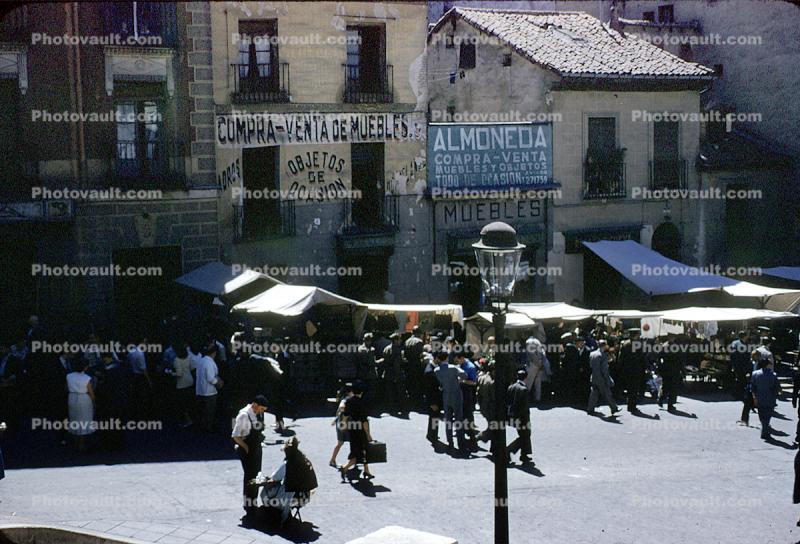 Almoneda, Thieves Market, Madrid, Spain, 1950s
