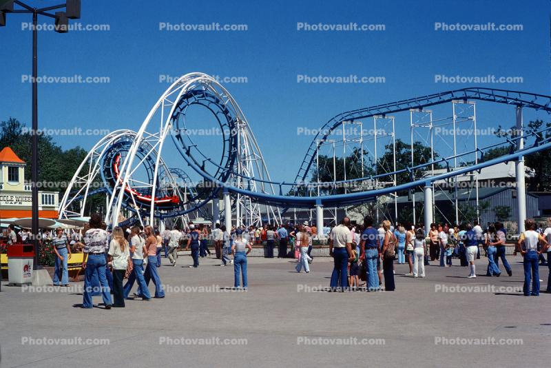 Cedar Point Spiral Roller Coaster, Sandusky, Lake Erie, July 1976
