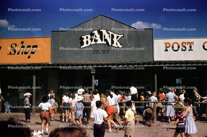Bank, Storyland Village, Frontiertown, Asbury Park, 1950s