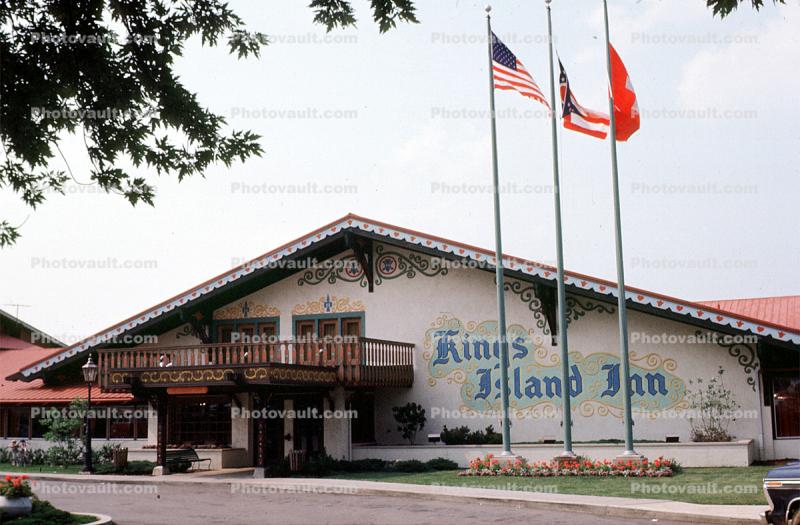 Building, balcony, roof, Kings Island Inn, Kings Island Amusement Park, Ohio