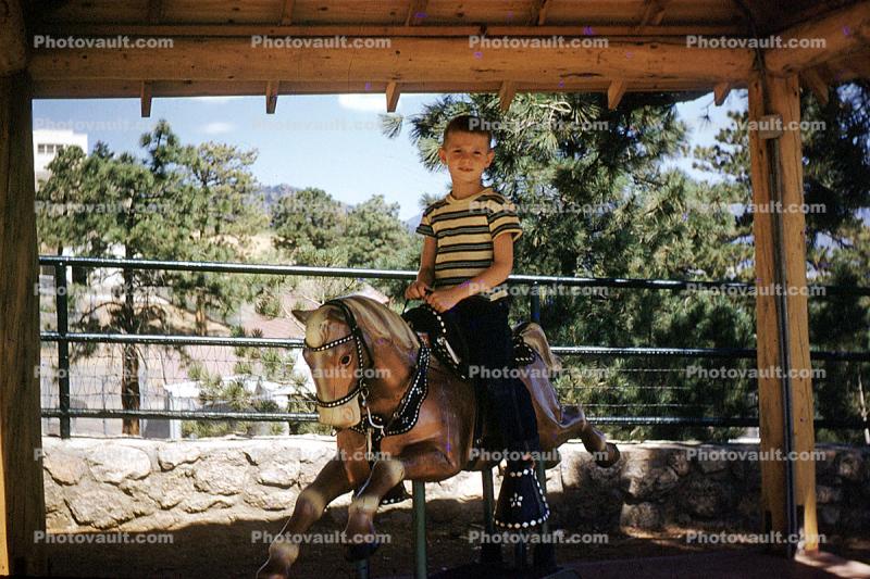 Boy, Horseride, Horse, ride, 1950s