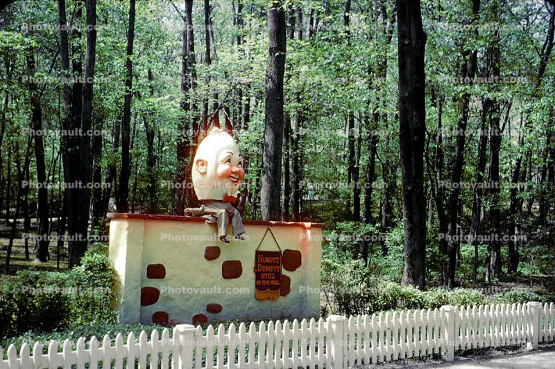 Humpty Dumpty, Storybook, Forest, Trees, Smiles, Face, Story Book Forest, Ligonier Pennsylvania, May 1964, 1960s
