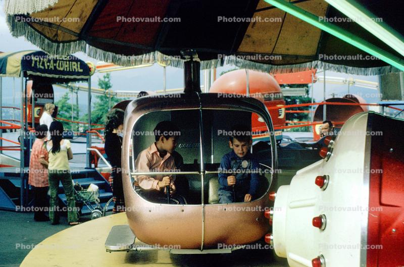Kiddie Helicopter Ride, boys, 1950s