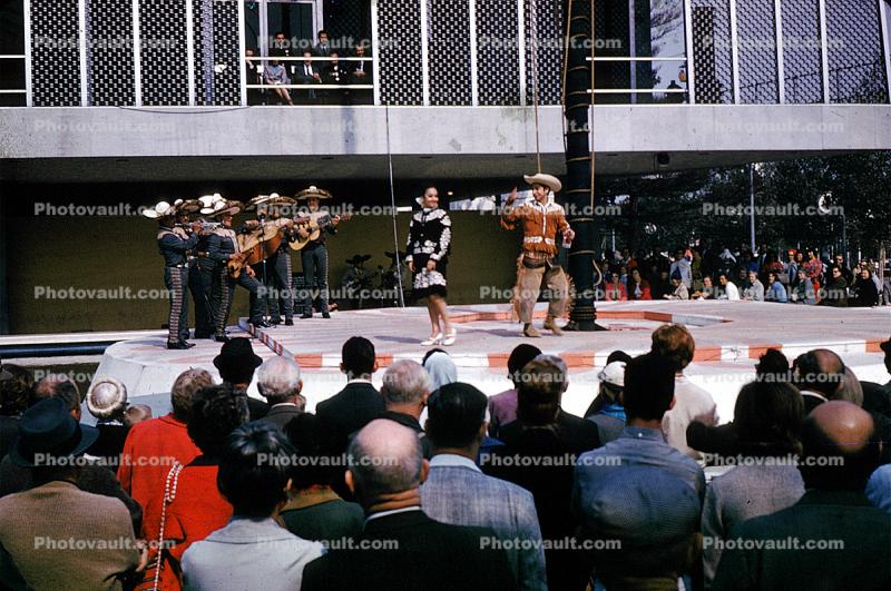 Mexican Pavilion, Mexico, Mariachi Band,, Dance, New York World's Fair, 1964, 1960s