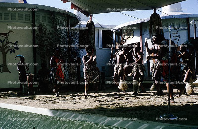Ghana, Tomey, Togo Pavilion, Dancers, New York World's Fair, 1964, 1960s