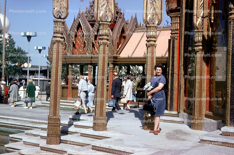 Woman, Thailand Pavilion, New York World's Fair, 1964, 1960s
