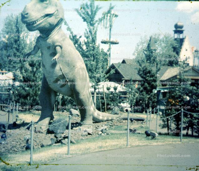 Sinclair Oil Pavilion, Tyrannosaurus Rex, Dinosaur, Dinoland, New York World's Fair, Trex, T-Rex, New York Worlds Fair, 1964, 1960s