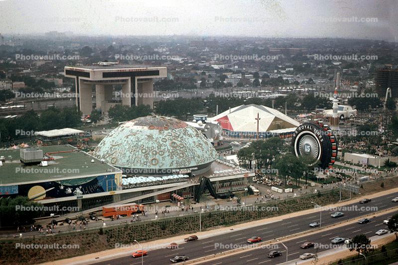 Travel and Transportation building, Moon Dome, New York World's Fair, 1964, 1960s