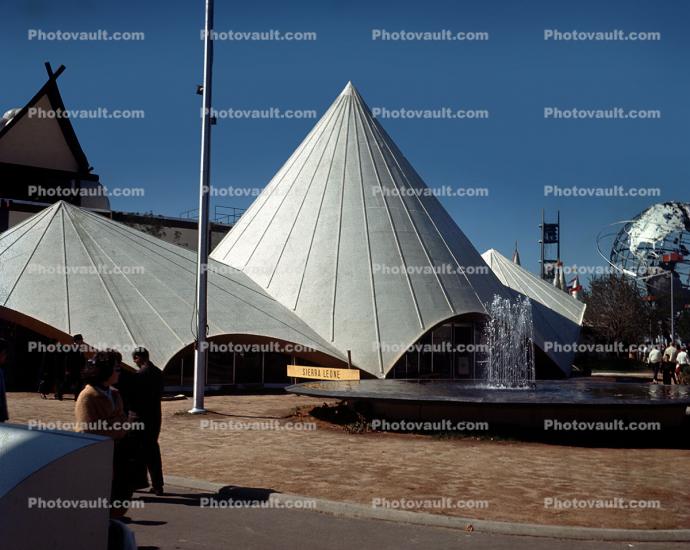 Sierra Leone Pavilion, Tent, Cone, Roof, New York World's Fair, 1964, 1960s