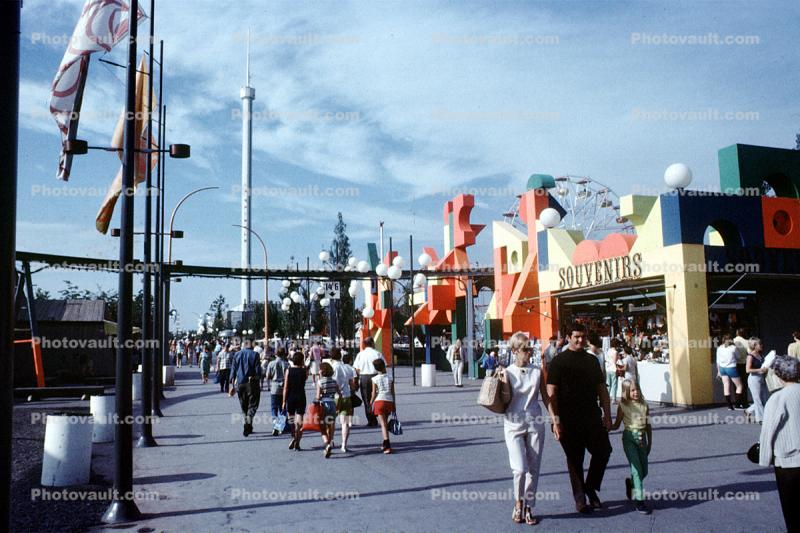People Walking, crowds, Montreal Worlds Fair, Canada, Expo-67, 1967, 1960s