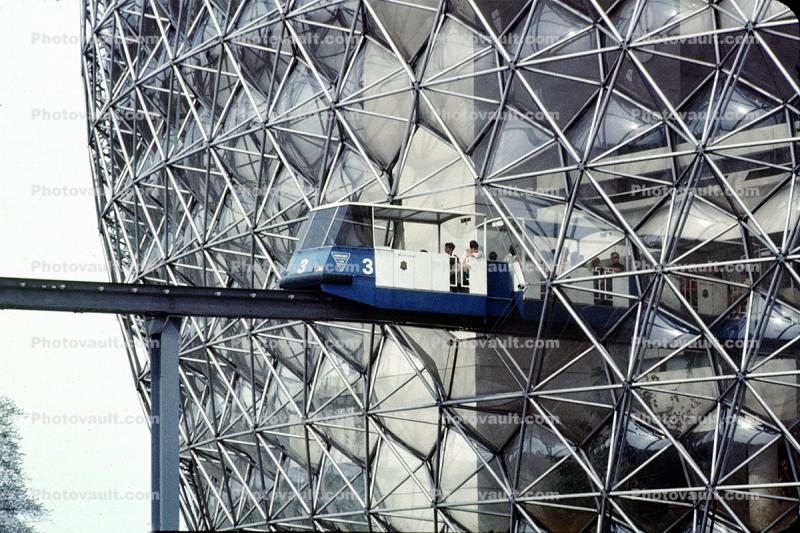 Tram, United States Pavilion, Geodesic Dome, Expo-67, American Pavilion, Montreal Biosphere, Buckminster Fuller