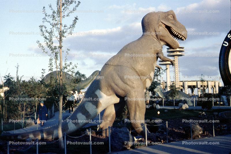 Sinclair Oil Pavilion, Tyrannosaurus Rex, Dinosaur, Dinoland, New York Worlds Fair, 1964, 1960s, Trex, T-Rex