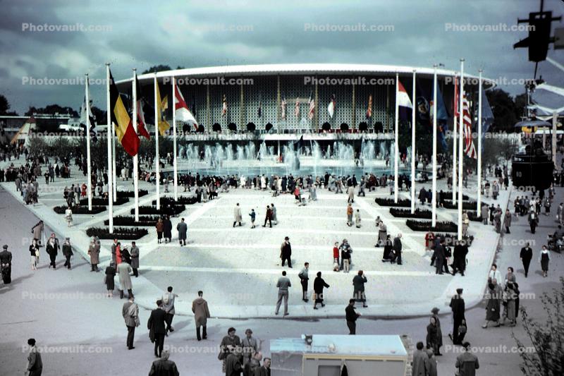 American Pavilion, Expo '58, Brussels, Belgium, 1958, 1950s