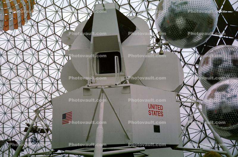 Lunar Excusrion Module, LEM, United States Pavilion, Geodesic Dome