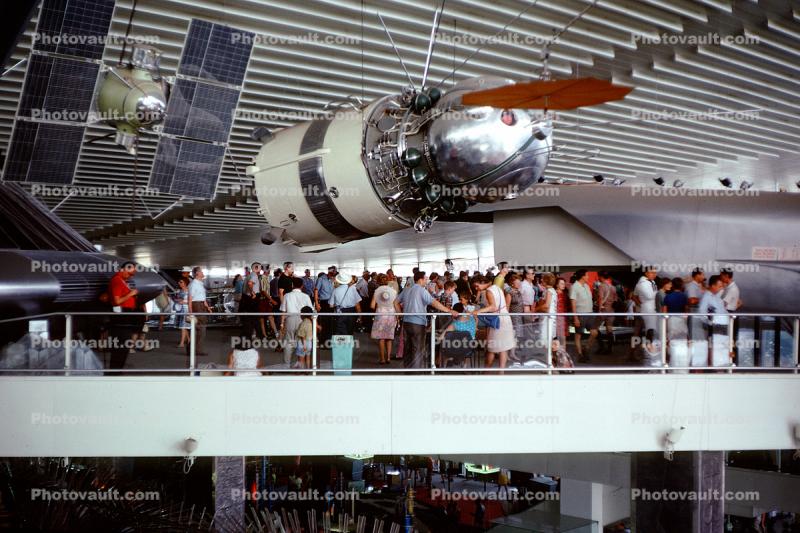 Vostok spacecraft, USSR Pavilion, 1960s, interior, inside