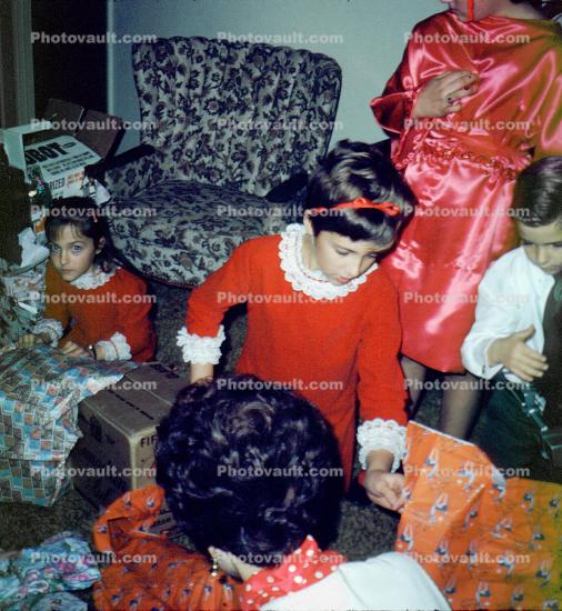 Girl, Presents, Wrapping Paper, 1960s