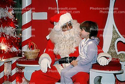 Santa Claus, candy cane, shopping mall