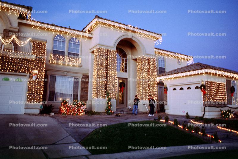 Home, House, Building, Residence, Residential, Christmas Lights