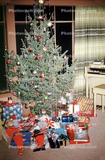 Tree, Presents, Decorations, Ornaments