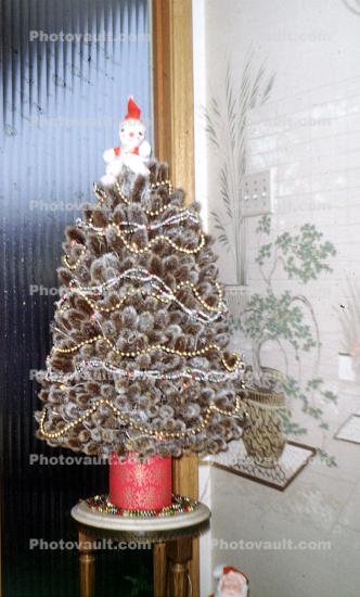 Small Tree, Decorations, Ornaments, Presents, 1950s