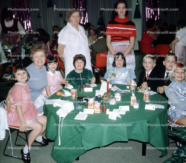 Smiles, Smiling, Children, Table, 1960s