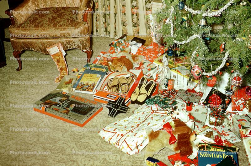 Tree, Presents, Gifts, 1950s